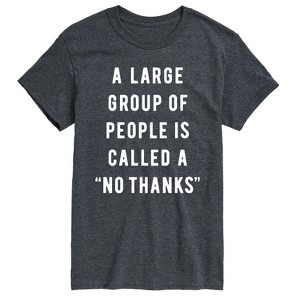 Men's - Instant Message - Large Group People No Thanks Short Sleeve Graphic T-Shirt - 1 of 4