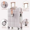 LOVMOR Luggage Set of 3, 20-inch with USB Port, Airline Certified Carry-on Luggage with Cup Holder, ABS Hard Shell Luggage with Spinner Wheels - 3 of 4
