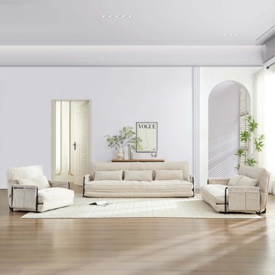 Mjkone Muti-Functional Folding Sofa Bed,Floor Sofa Bed Set,Lazy Sofa with Pillows,6 Position Adjustable Backrest