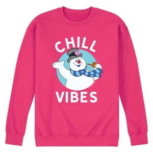 Men's - Frosty the Snowman - Chill Vibes Graphic Fleece Sweatshirt - 1 of 4