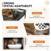 Litter Box Enclosure, Wooden Cat Litter Box Furniture with Litter Splash Pads Side Table with Storage Shelves - 4 of 4
