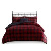 Sapphtopaz 4-Piece Full/Queen Sheet Set, Plush Alternative Comforter Set, Sheets Queen Size Bed Set, Bedding with Decorative Pillow -Black & Red - 2 of 4