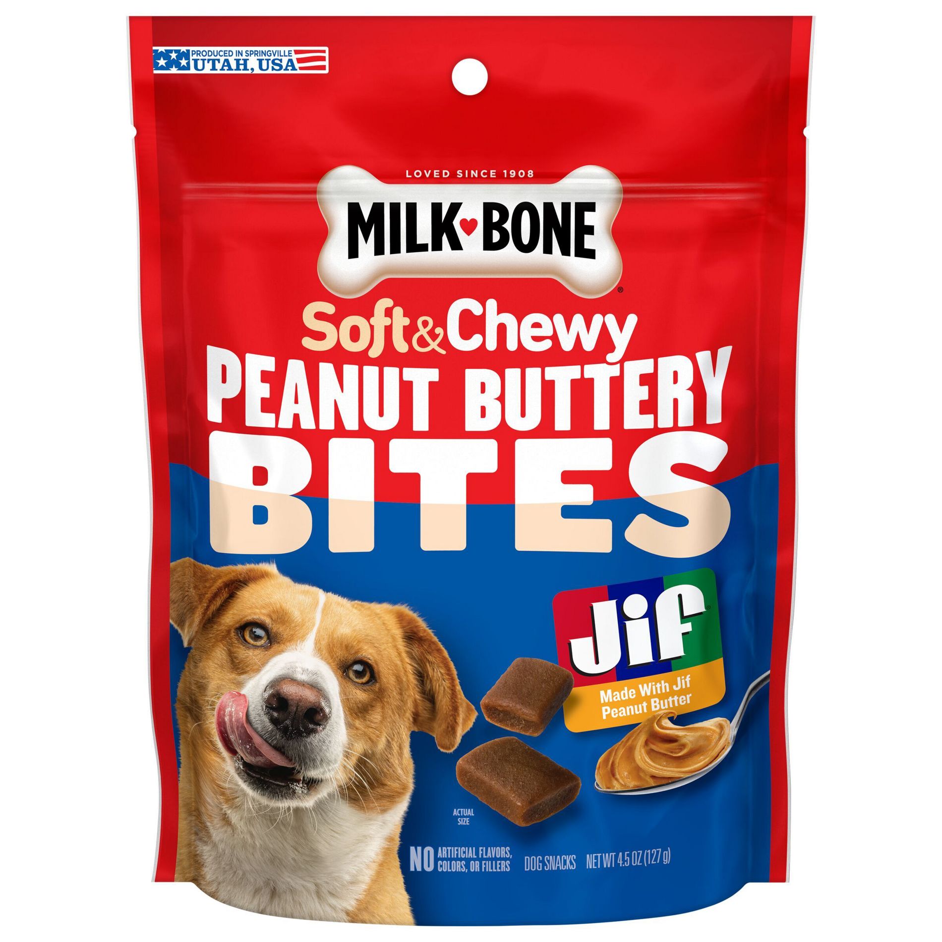Milk-Bone Jif Peanut Butter Soft Dog Treats - 4.5oz