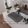 CASAINC 27'' Rectangular Concrete Bathroom Vessel Sink with Drainer, Black Earth - 4 of 4
