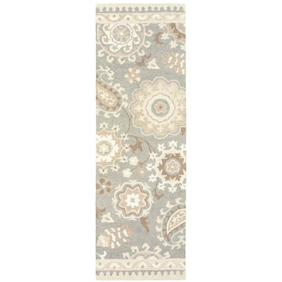 Oriental Weavers Craft 93003 Grey/ Sand Indoor Area Rug - 2'6" x 8'