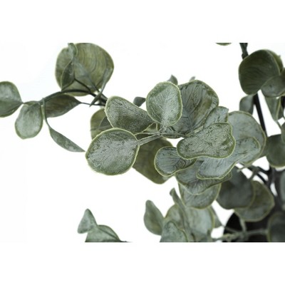 35" Tall Eucalyptus Artificial Plant with Black Pot