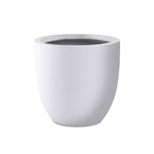 Rosemead Home & Garden, Inc. Kante  Fiberglass Indoor Planter Pots White 9.8" x 9.8" x 9" - 1 of 4