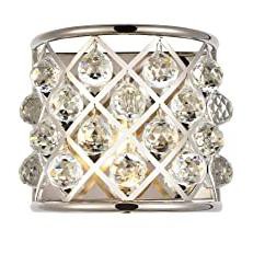 Elegant Lighting Madison 1 light Polished Nickel Wall Sconce Clear Royal Cut Crystal