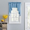 Ellis Stacey 3" Rod Pocket High Quality Fabric Solid Color Window Lined Swag Set Slate - 2 of 4