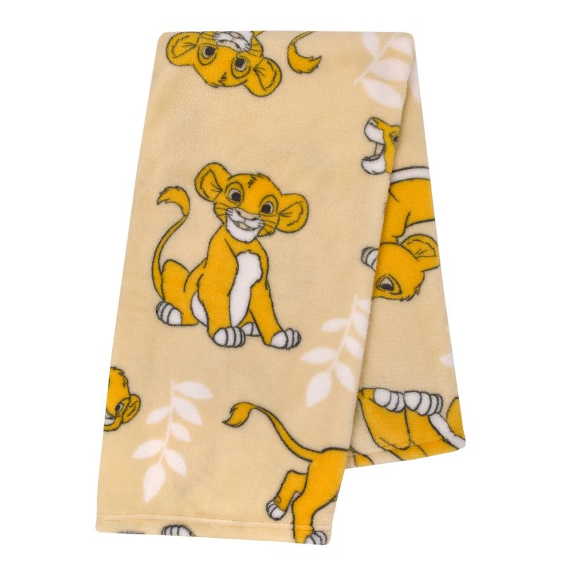 Disney Lion King Tan, Beige and White Simba Super Soft Baby Blanket, 3 of 8