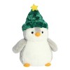 Aurora 12" Penguin Pompom Plush with Festive Hat / Gray - 2 of 4