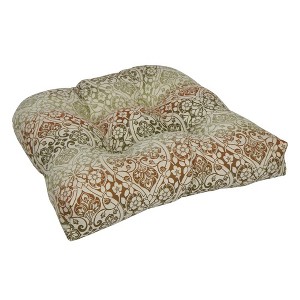 Blazing Needles, 19-inch U-Shaped Premium Outdoor Tufted Dining Chair Cushion - 1 of 2