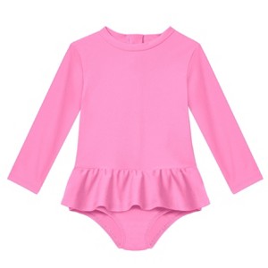 City Threads USA-Made Infant and Toddler Girls UPF 50+ Skirted One-Piece Swimsuit - 1 of 4
