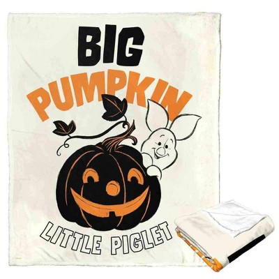 Disney Winnie the Pooh Big Pumpkin Little Piglet Silk Touch Throw Blanket 50x60 Inches