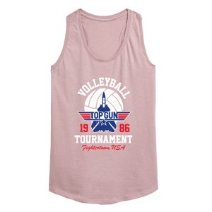Women's Top Gun Volleyball Tournament Graphic Racerback Tank - Heather Orchid - 2 X-Large - 1 of 4