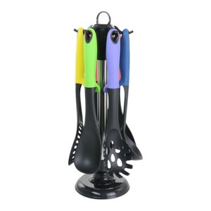 MegaChef 7 Piece Nylon Kitchen Utensil Set in Assorted Colors - 1 of 4