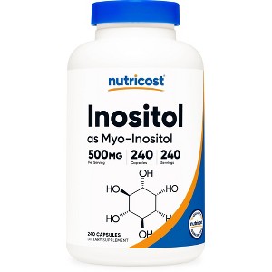 Nutricost Inositol (500mg) 240 Capsules - Veggie Capsules, GMO-Free, Gluten Free (Myo-Inositol) - 1 of 4