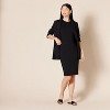 Women's Ponte Pull-On Pencil Skirt - Fitted Above The Knee Black - 4 of 4