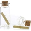 48 Pack Small Glass Jars Storage Cork Bottles with Lid Holds 10ml – Message in a Bottle, 0.5 x 2.15 Inches, Clear - image 4 of 4