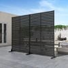 PexFix Outdoor Metal Privacy Screen Garden Fence in Louver Pattern - 2 of 4