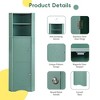 NicBex 61.02 Inch Corner Storage Cabinet,Tall Bathroom Storage Cabinet with Open Shelves and Doors for Living Room,Office - 4 of 4