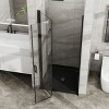 Lirago Black Frameless Bifold Pivot Glass Shower Door-34"x72" Rust-resistant Foldable - 2 of 4