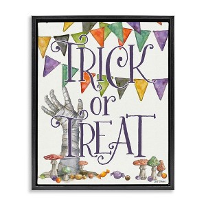 Stupell Industries Spellbound Trick Or Treat Floating Frame Canvas Art - 1 of 4