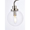 Elegant Lighting Hanson 3 lights bath sconce in polished nickel with clear shade - 4 of 4