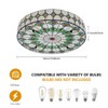 YIYIBYUS Classic Tiffany-style Flush Mount Ceiling Light with Stained Glass Shade - 4 of 4
