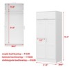 Hitow Armoire White Multifunctional Hanging Wardrobe Sophisticated and Stylish with Hooks Attached - 4 of 4