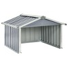 vidaXL Garden Shed Grey Galvanized steel Standard Durable Garden Shed - 2 of 4
