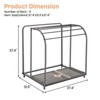 ODK Towel Rack, 5 Bar Pool Towel Rack with Rattan Base, Outdoor Towel Rack, Storage Organizer with Compartment for Outdoor/Indoor - 3 of 4