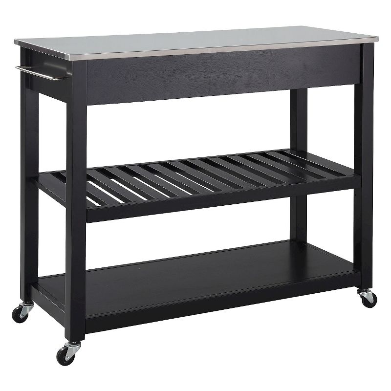 Stainless Steel Top Kitchen Cart/Island with Optional Stool Storage - Crosley, 4 of 9