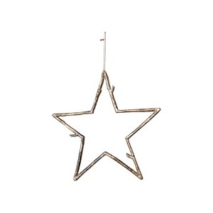Storied Home Metal Twig Star Ornament, Antique Gold Finish - 1 of 2