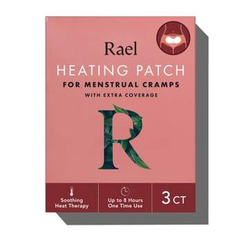 Rael Heating Patch for Menstrual Cramps with Extra Coverage - 3ct