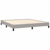 vidaXL Bed Frame Light Gray 59.8 in.x79.9 in. Queen Fabric - 4 of 4