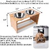 Zone Tech Elevated Pet Bowls Feeder for Dog and Cat – Raised Bamboo Stand with Two Stainless Steel Bowls Anti Slip, Perfect for Dogs and Cats - 2 of 4