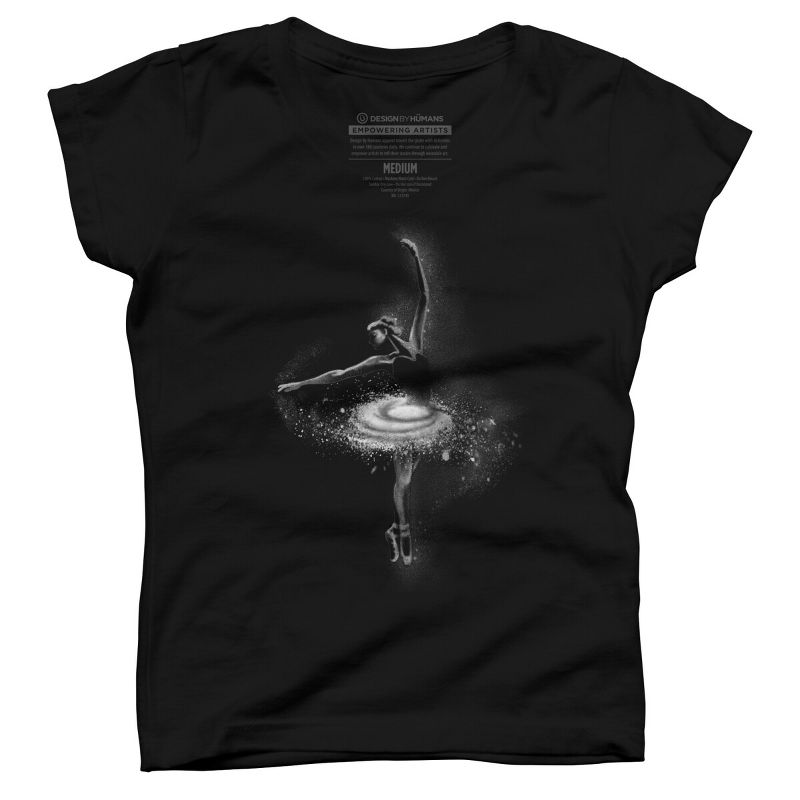 Girl's Design By Humans Galaxy Ballerina By kellabell9 T-Shirt, 1 of 4