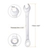 Unique Bargains High Carbon Steel Metric Offset 6-Point End and Angled Open-End Thin Combination Wrench - 2 of 4