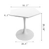 Sapphtopaz Dining Table Kitchen Table Modern Tulip Dining Table for 2 Metal Base Dining Table for Kitchen, Small Spaces - 3 of 4