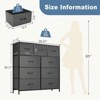 SKRAN 9-Drawer Dresser, Fabric Storage Tower For Bedroom, Tall Chest Organizer Unit With Fabric Bins, Steel Frame, Wood Top, Easy Pull Handle - 3 of 4