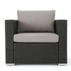 Rattan Patio Accent Chair With Cushions, Outdoor Garden Armchair, All-Weather Patio Furniture for Backyard or Balcony-Maison Boucle - 2 of 4