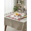 Christmas Poinsettia Embroidered Cutwork Square Tablecloth, 44  inch square - 2 of 4