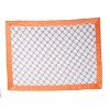 Bacati - Grey Dots with Solid Border Blanket (Grey Dots/Orange Border) - 2 of 4