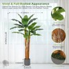 5Ft/6Ft/7FT Artificial Banana Tree Fake Banana Leaf Plants w/Grey Planter, Faux Silk Tree Faux Banana Leaves - 3 of 4