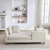 GDFStudio Carter Modern Chenille Upholstered Double-Sided 77.95'' Chaise Lounge with Rubberwood Legs and Throw Pillows - 2 of 4