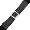 INSPIRE CHIC Women's Fashion Wide Elastic Pearl Metal Fastener Thick Trimmed Stretchy Waist Belts 1 Pc - 2 of 4