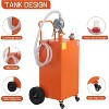 45-Gallon Fuel Transfer Caddy with 12V Pump, Heavy-Duty Rolling Gas Container for Vehicles, ATVs, Equipment - 2 of 4