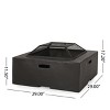 GDFStudio Aruda Outdoor Lightweight Concrete Square Wood Burning Fire Pit, Dark Gray - 3 of 4