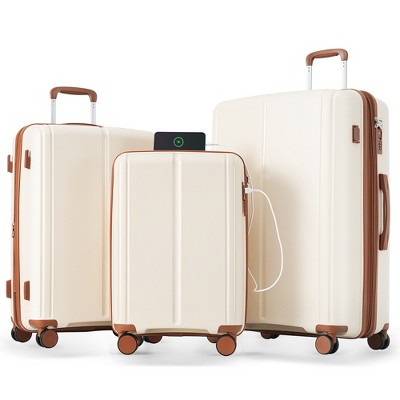 3 Pcs/4 Pcs/5 Pcs Expandable Luggage Set(20+24+28), Pp Lightweight ...
